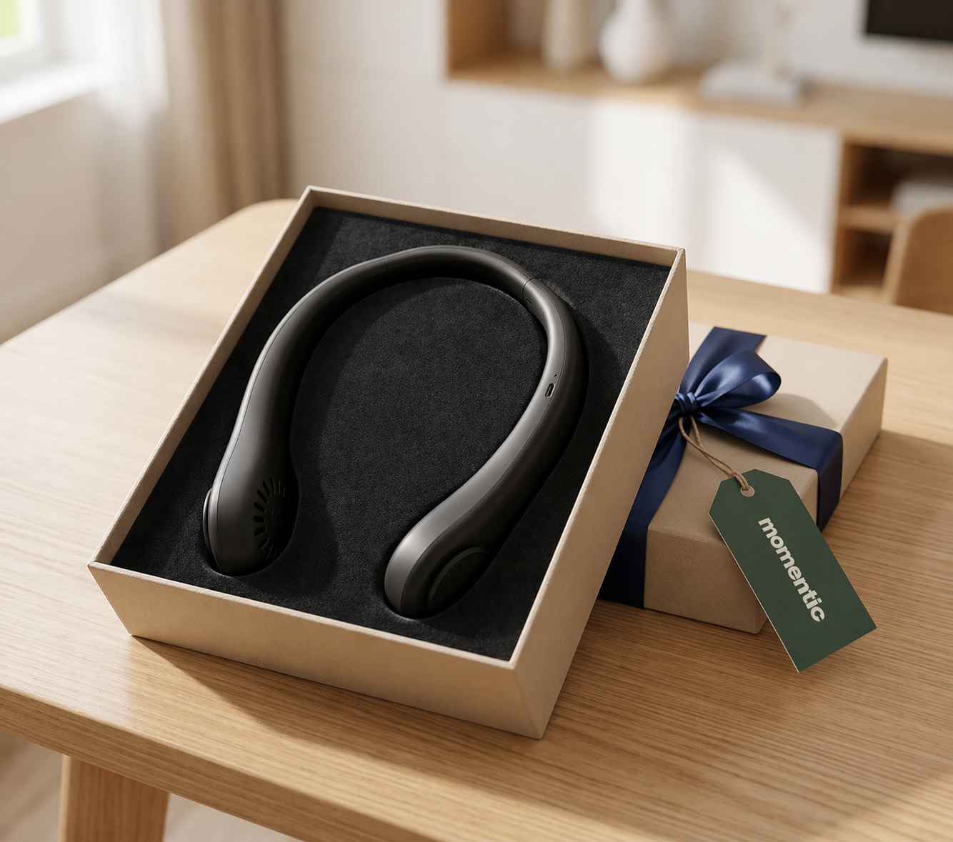 Momentic Aero™ | Portable Wearable Neck Fan | Bladeless, Rechargeable & Hands-Free