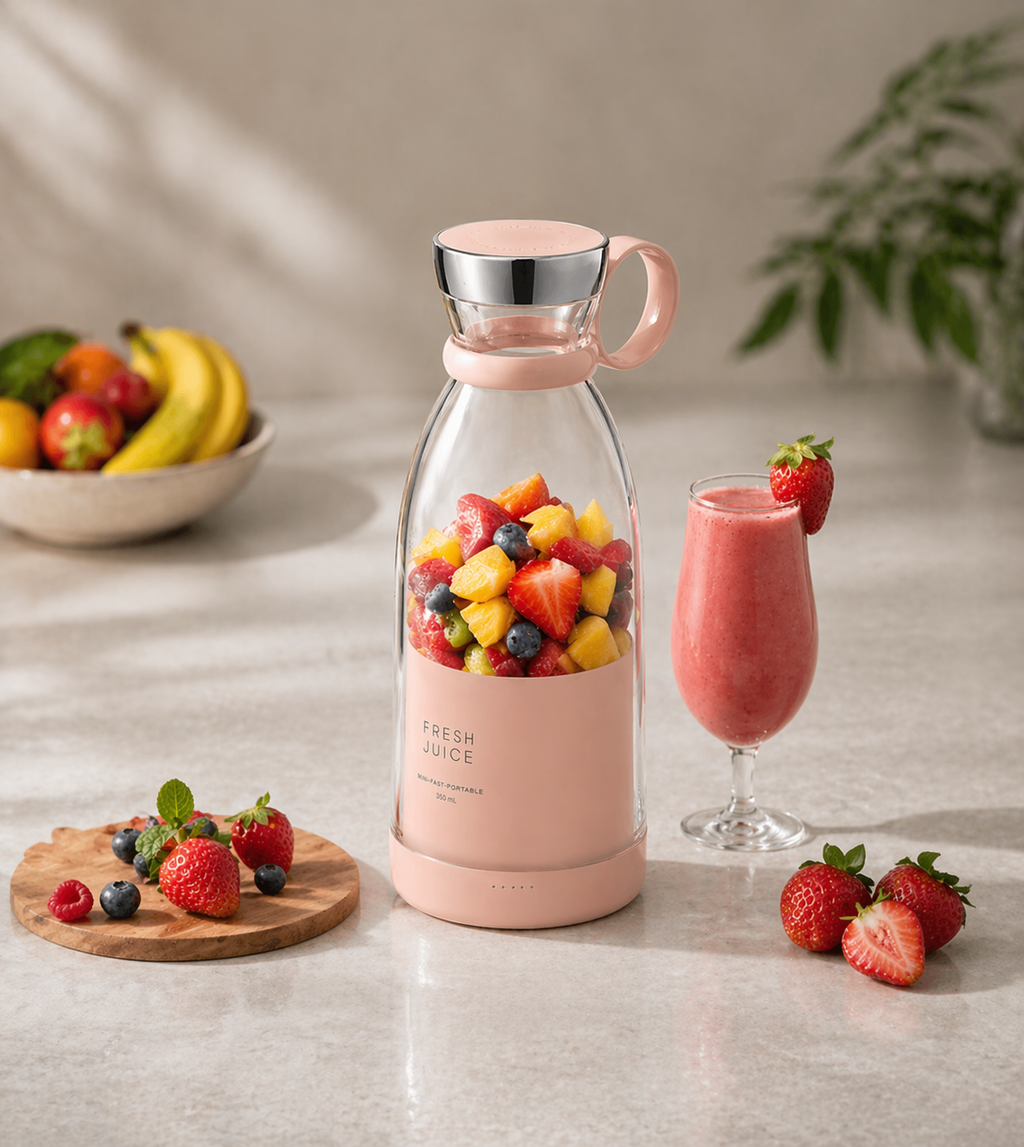 Momentic SwiftMix™ | Portable Mini Juicer Blender | USB Rechargeable Smoothie Bottle for Travel & Gym