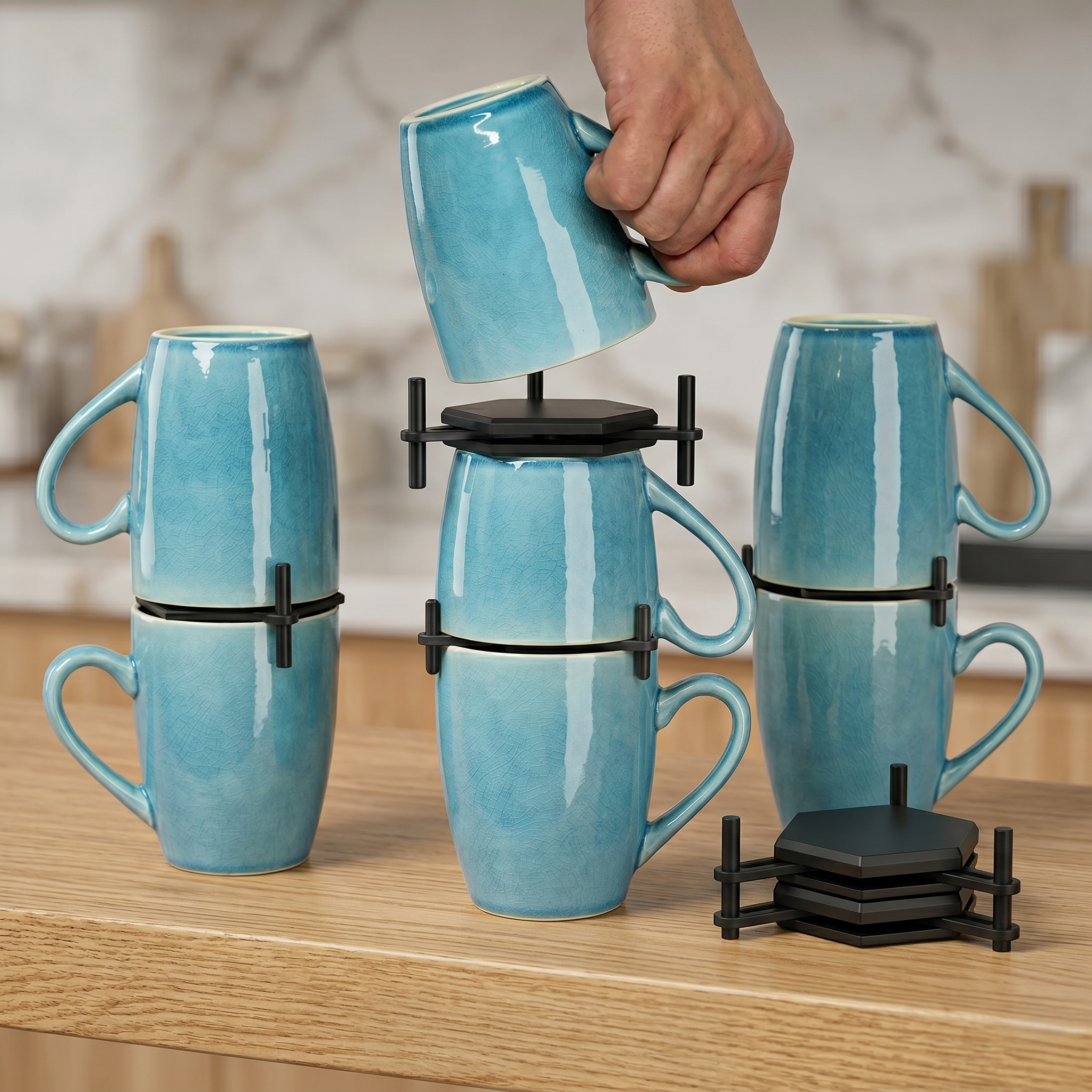 Momentic StackPro™ Modular Cup Organizer | Precision Vertical Storage